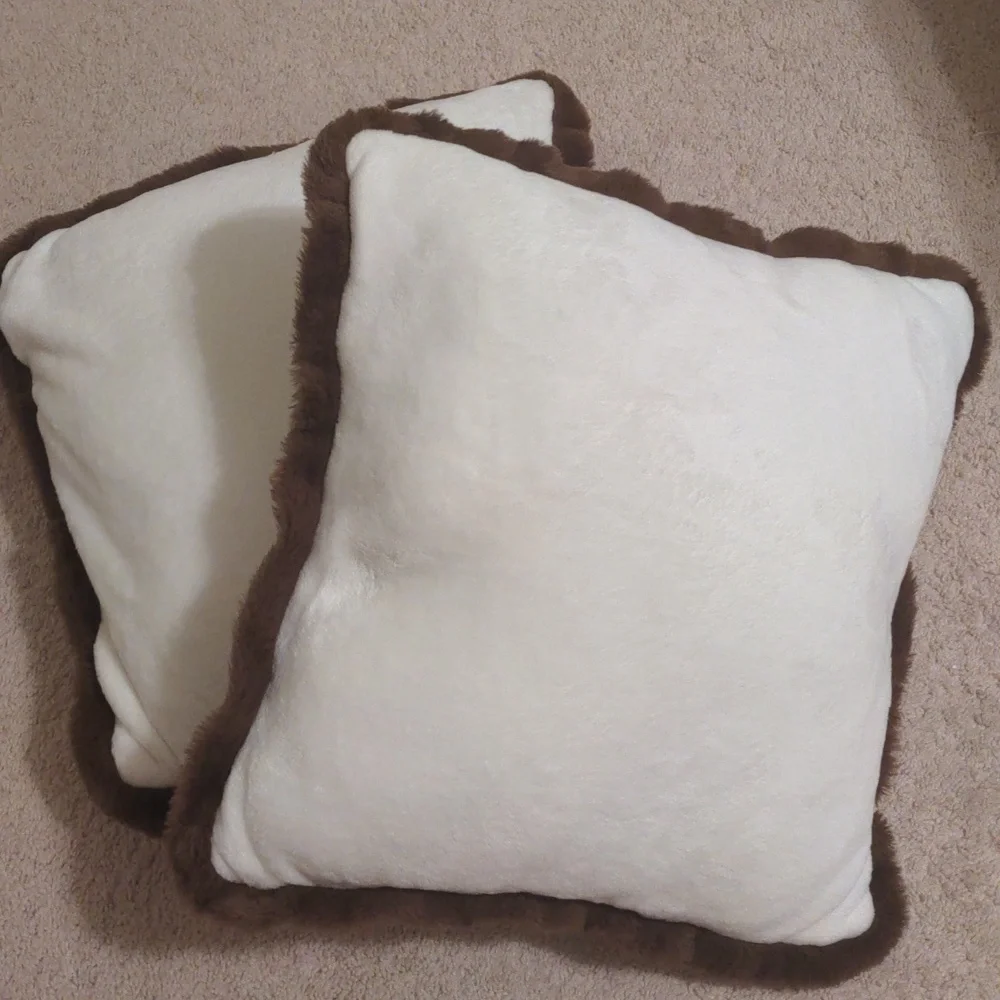 Set of TWO Plush Throw Pillows